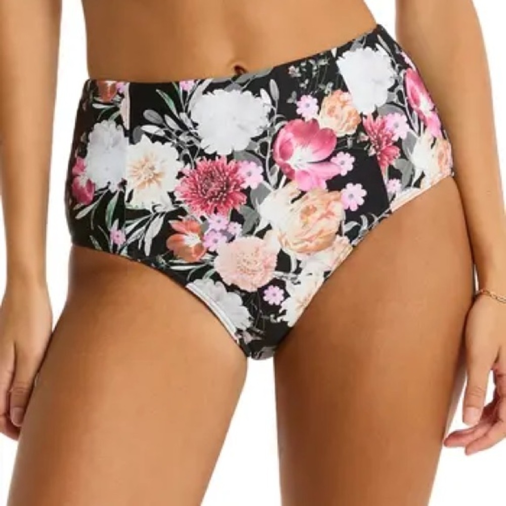 ABERCROMBIE & FITCH SWIM SIZE SMALL BEAUTIFUL FLORAL BIKINI BOTTOMS